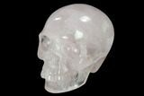 Realistic, Polished Brazilian Rose Quartz Crystal Skull #151072-2